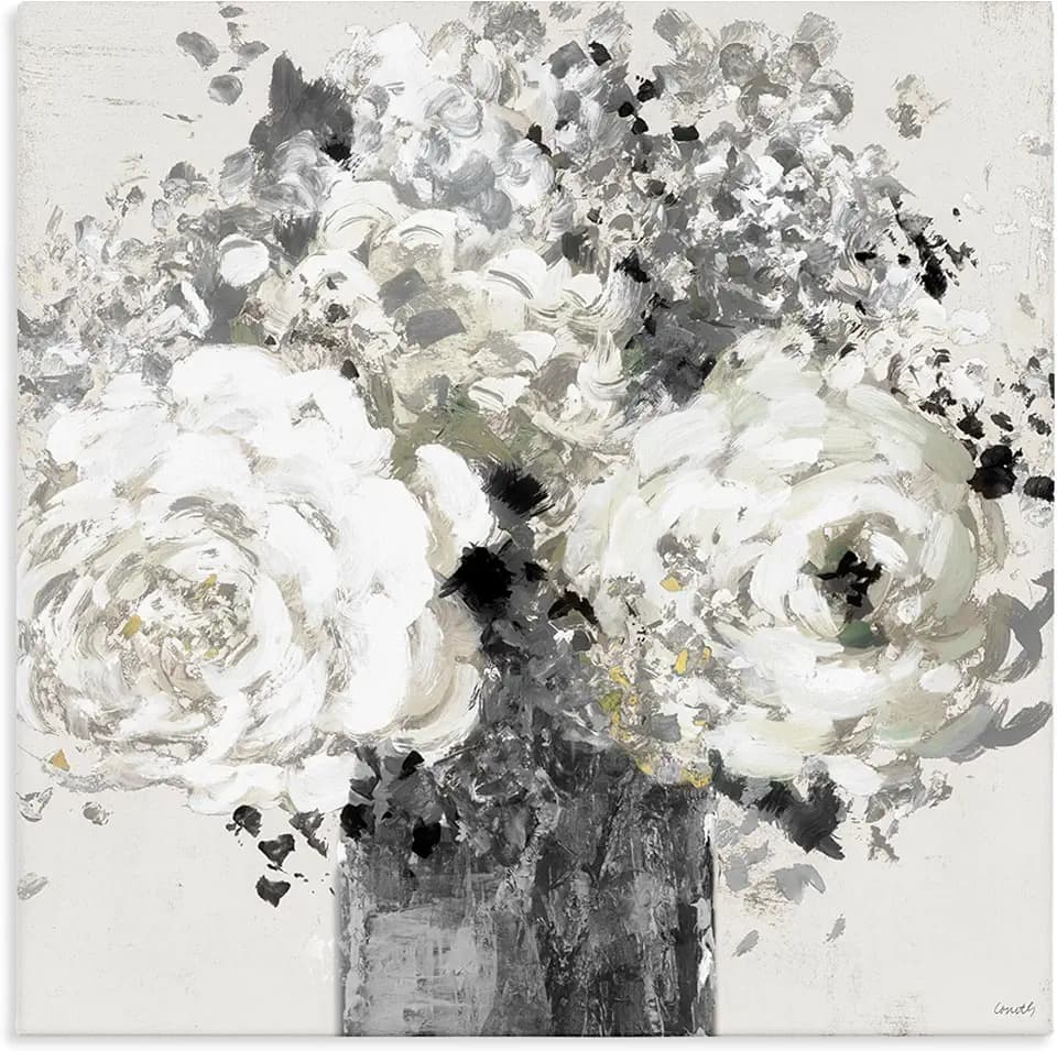 Bold Abstract Floral, 36 x 36 Inch Canvas Wall Art