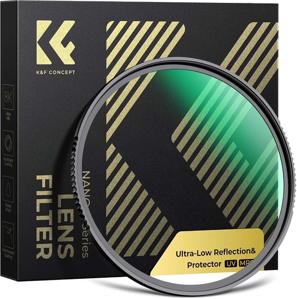 K&F CONCEPT UV Filter 49mm Ultra-niedrige Reflexion & 9H Härte Schutzfilter