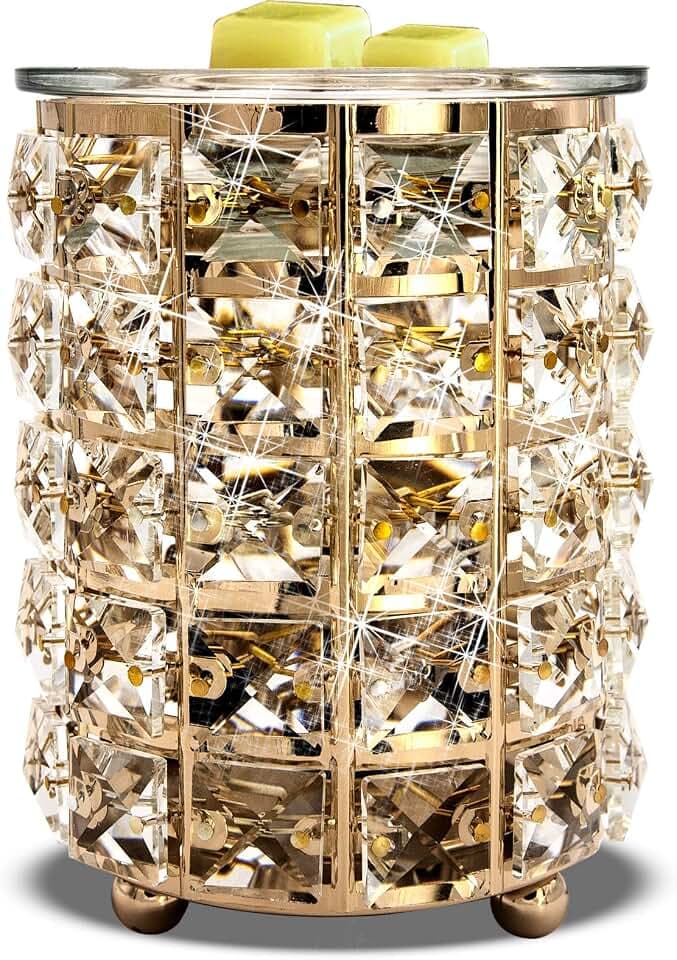 Wax Warmer, Wrought Iron Crystal Wax Melt Warmer Electric Oil Burner