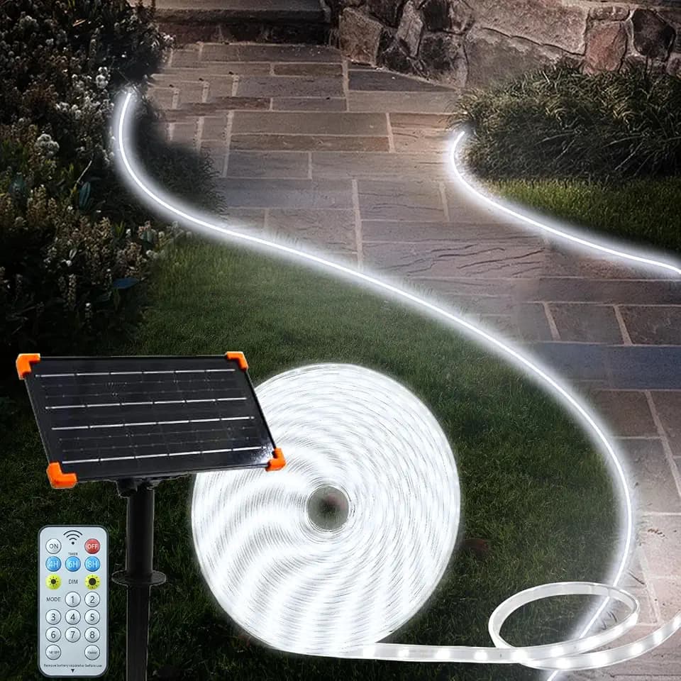 50Ft Solar LED Strip Lights Outdoor 540LED Adhesive Lights Strip for Patio