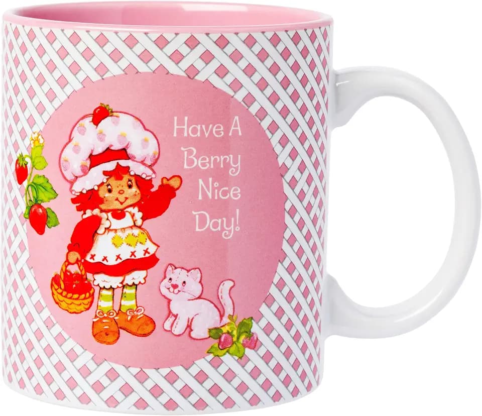Silver Buffalo Strawberry Shortcake and Custard, Ceramic Mug, 20oz