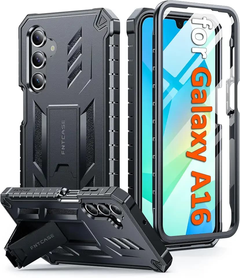 FNTCASE für Samsung Galaxy A16 5G/4G Hülle mit integriertem Displayschutz