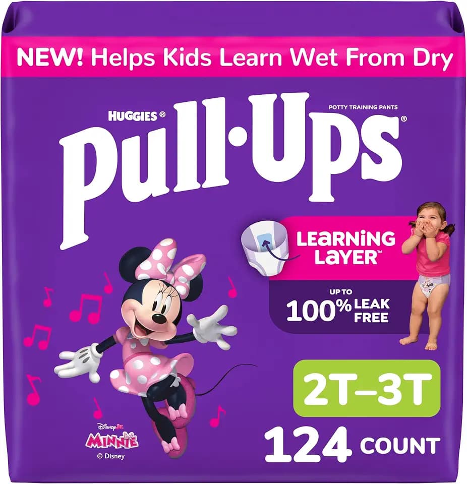 Pull-Ups Girls' Potty Training Pants, Size 2T-3T, 124 Count