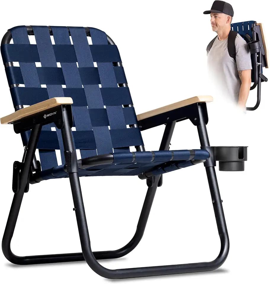 GoSports WOVN Beach Backpack Chair - 9 Styles Available - Premium Folding Camping Chair