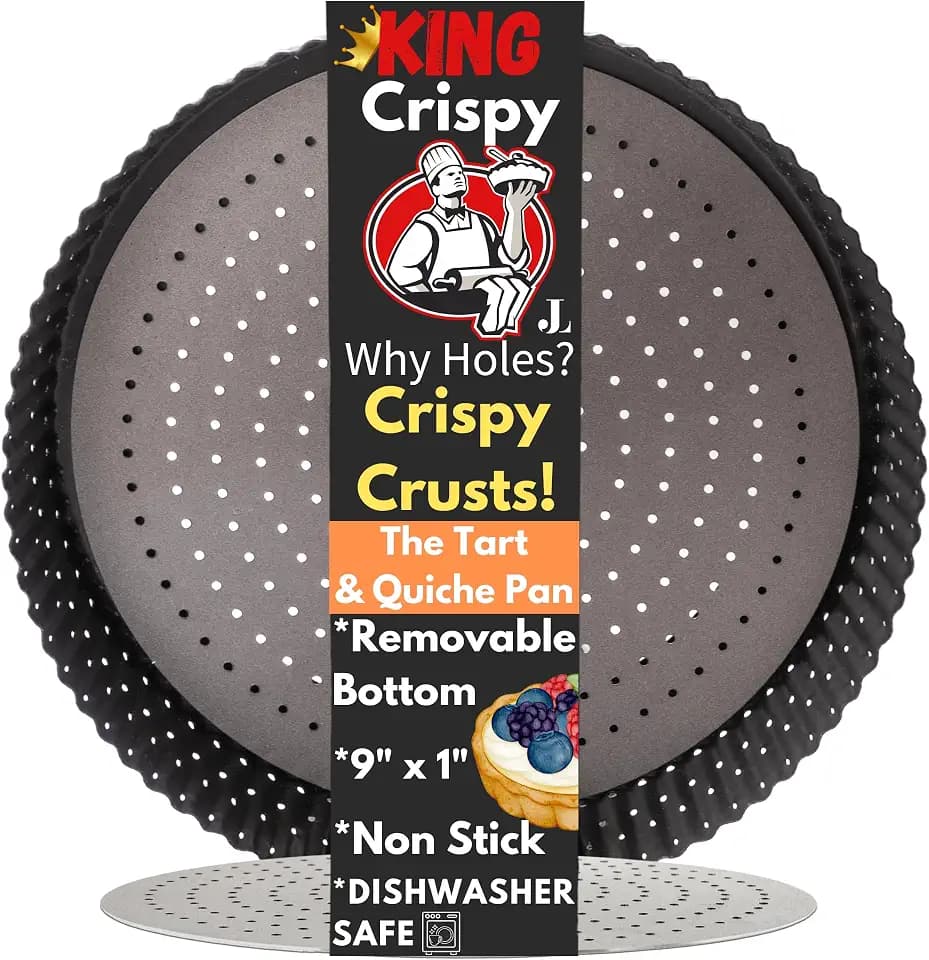 Why Holes For Crispy Crusts King Crispy's Tart & Quiche Pan 9"x1"
