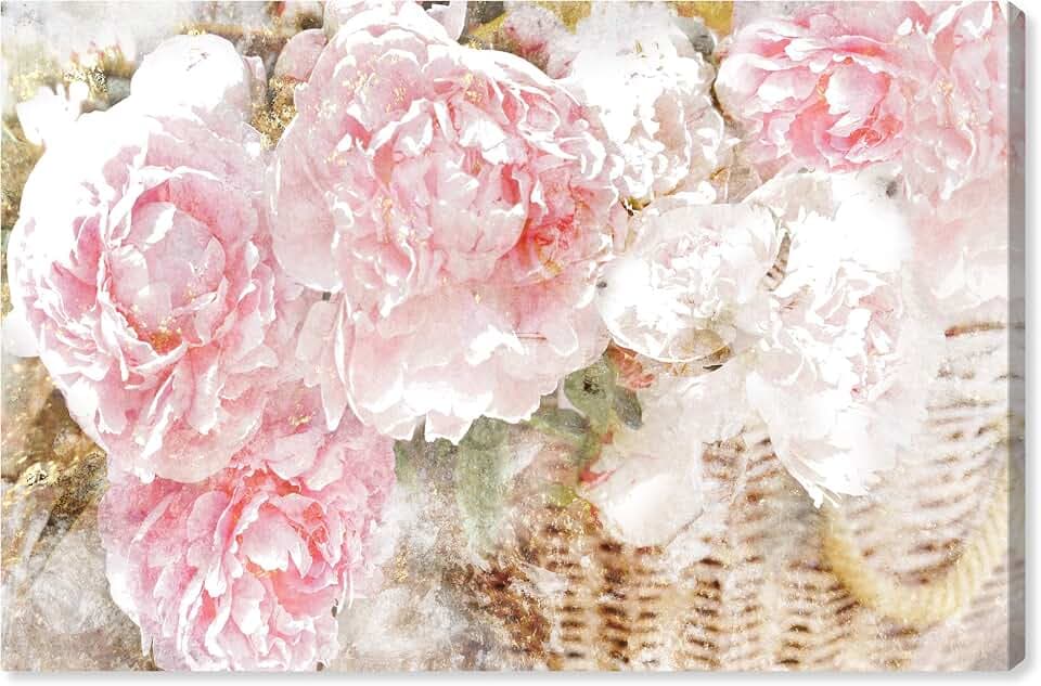 The Oliver Gal Artist Co. Floral Wall Art Canvas Prints 'Basket O' Roses'