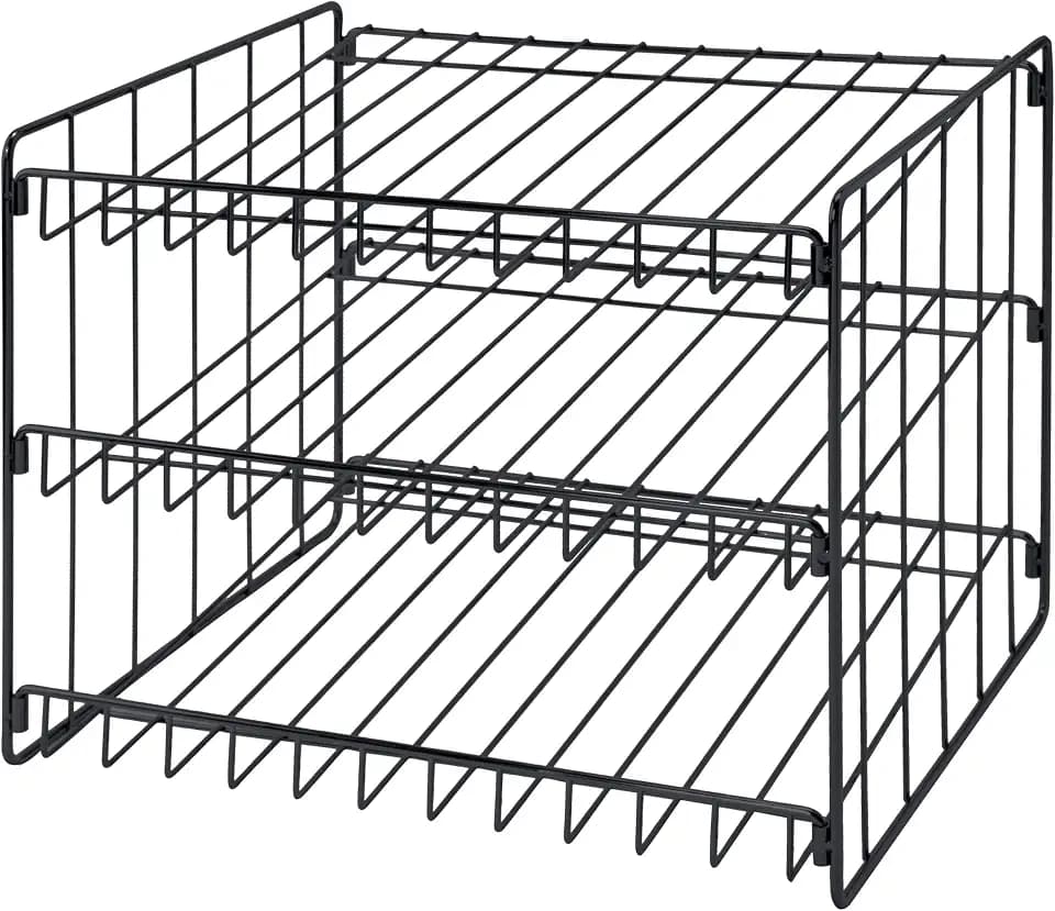 Kitchen Details 3 Tier Can Storage Organizer Rack in Black
