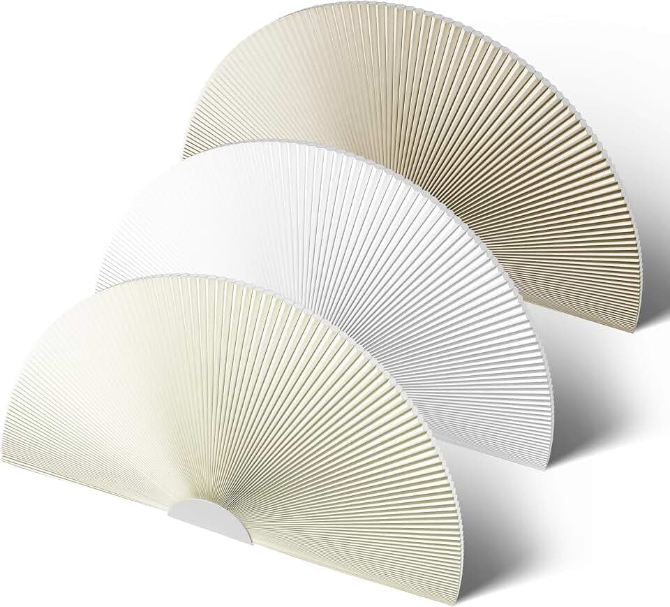 Arch Window Shades Light Filtering Half Circle Cordless Cellular Shades No Drill Half Moon Honeycomb Blinds for Indoor Window Thermal Insulation Noise Reduction,Filtering-Beige,72" W x 36" H