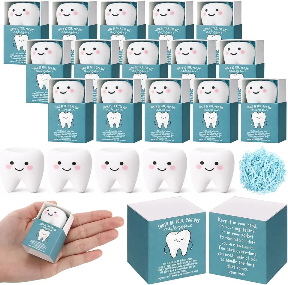 24 Sets Dental Gifts Tooth Toys with Boxes, You are Awesome Party Favors