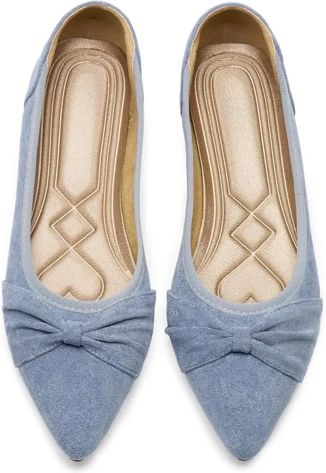 Ecetana Flats for Women Comfortable Dressy Pointed Toe Ballet Flats