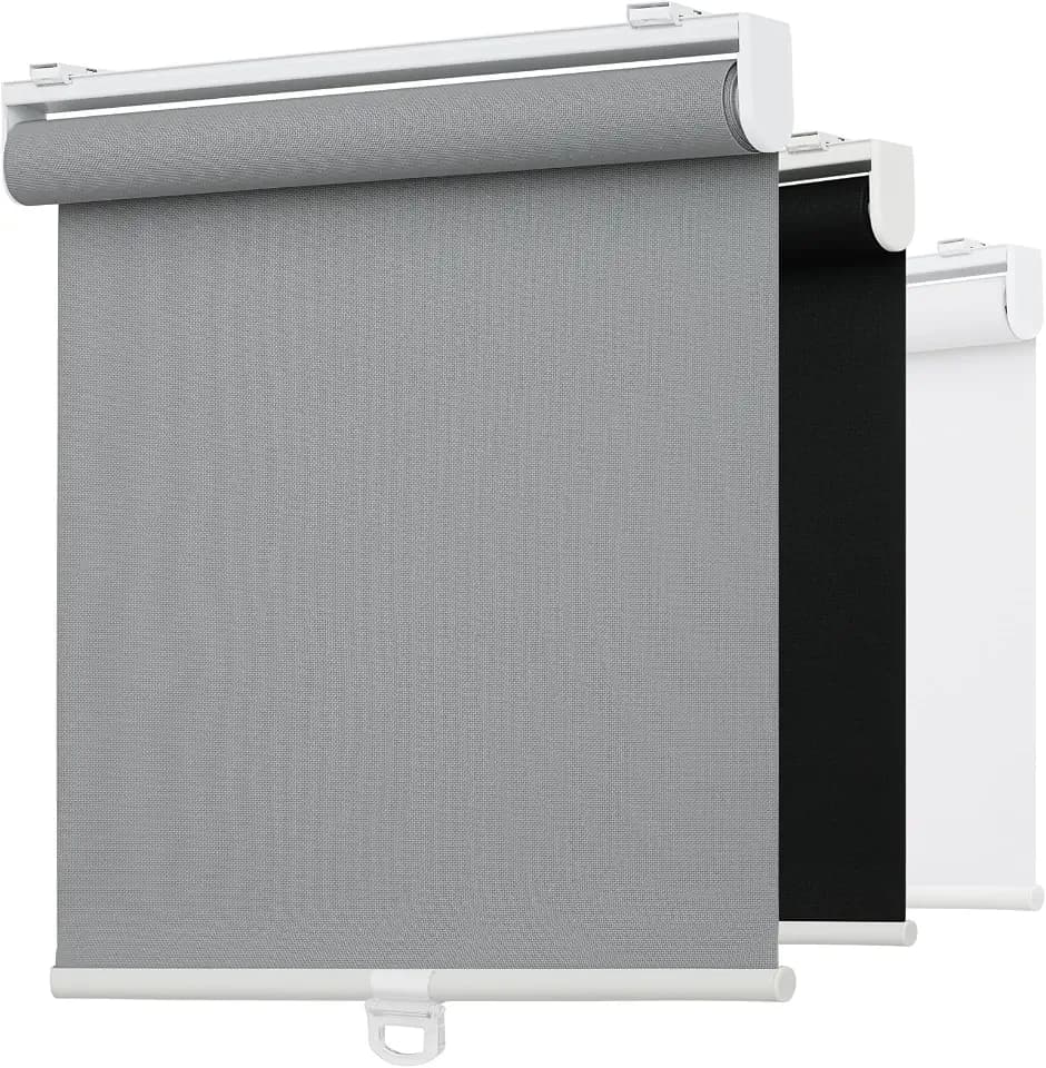 Light Filtering Solar Shades for Indoor Windows, 55" W x 72" H, Grey