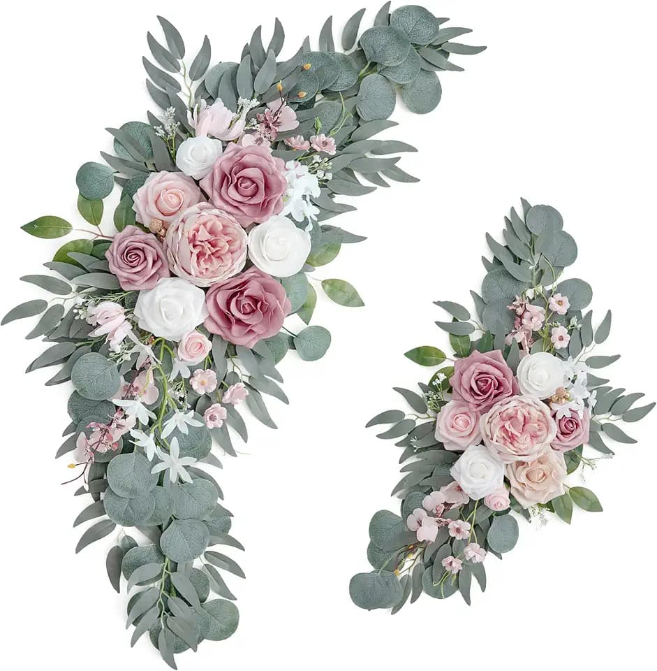 ponatia Small Artificial Wedding Arch Flowers Set of 2