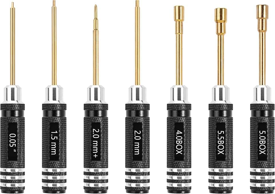 INJORA Short Handle Hex Screwdriver Nut Driver Tools 1/18 1/24 RC Crawler