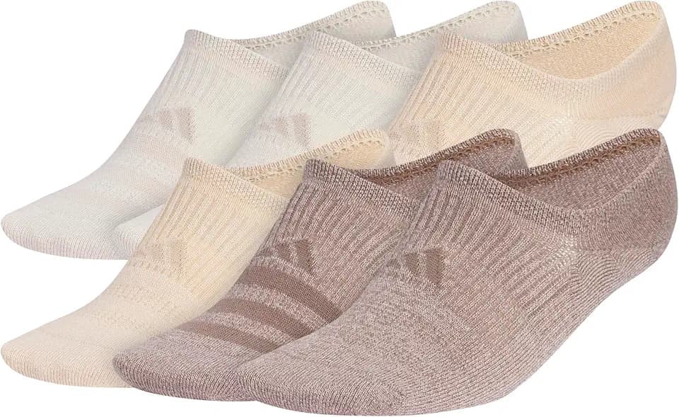 adidas Women's Superlite Super No Show Socks 6 Pairs