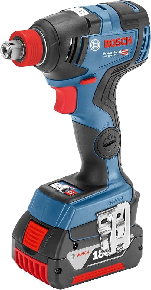 Bosch Professional 18V System Akku Drehschlagschrauber GDX 18V-200 C (inkl. 2x ProCORE 18V 4.0Ah, Schnellladegerät GAL 1880 CV, 2x Einlage, L-BOXX)