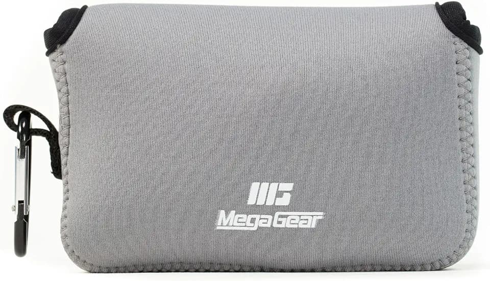 MegaGear MG1095 Fujifilm X100F, X100T, X100S Ultraleichte Kameratasche aus Neopren mit Karabiner Haken grau