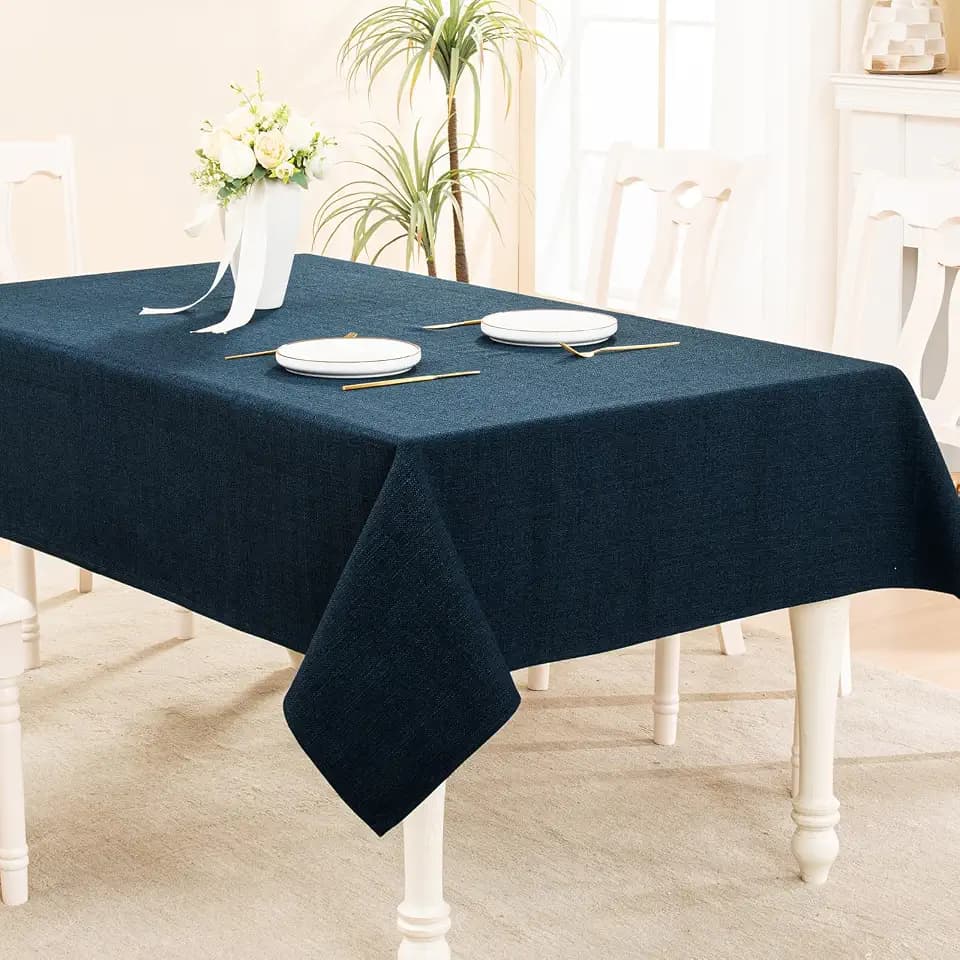 Table Cloth Rectangle Table Cover 118"x57" Navy Blue Tablecloth