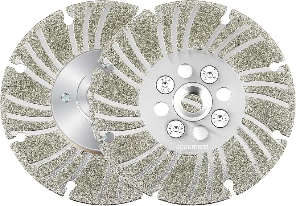 Angle Grinder Diamond Cutting Wheel - electroplated Diamond Blade for Metal, Steel, Concrete, Stone, Tile - 4 1/2, 5, 6 inch Wet/Dry Grinding Wheel (with Flange, 4 1/2)