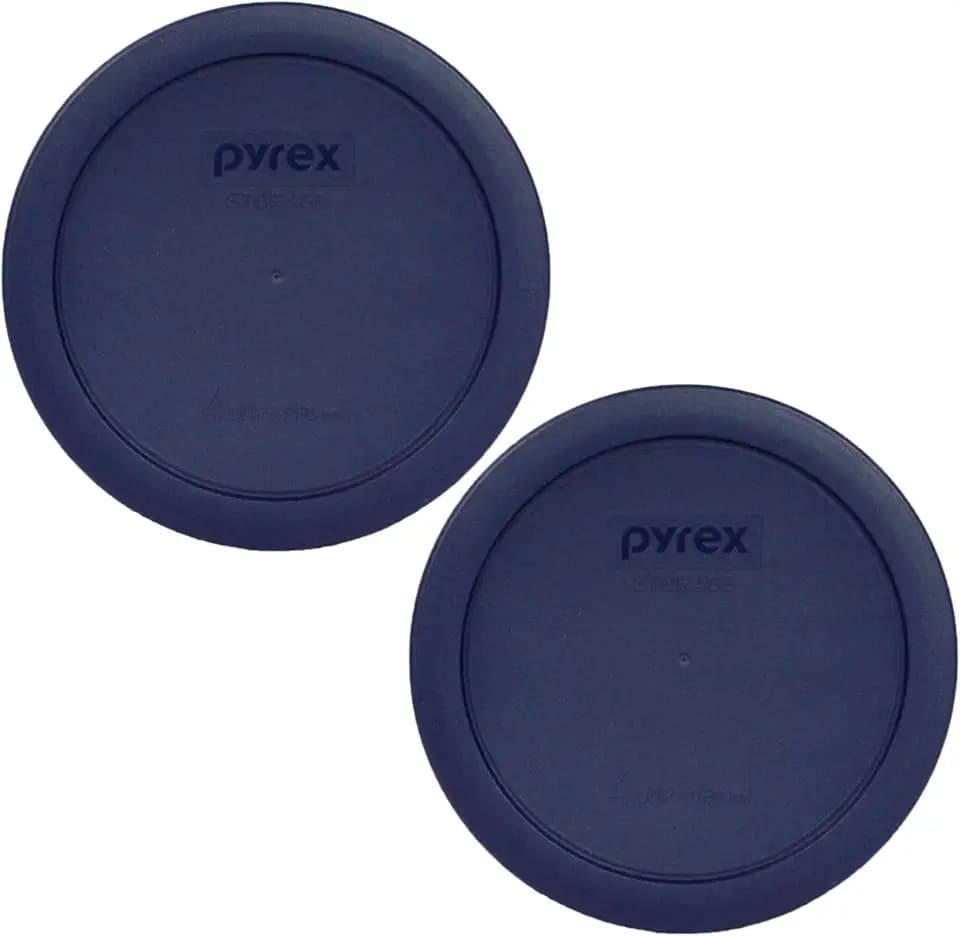 Pyrex 7201-PC 4-Cup Blue Food Storage Lid (2-Pack) - Made in USA