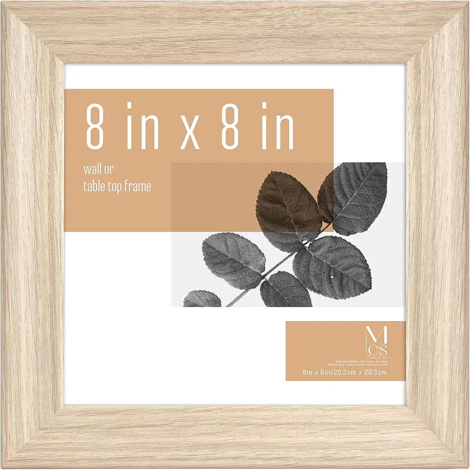 MCS Studio Gallery Classic Picture Frame, 8x8, Natural Woodgrain, 1-Pack