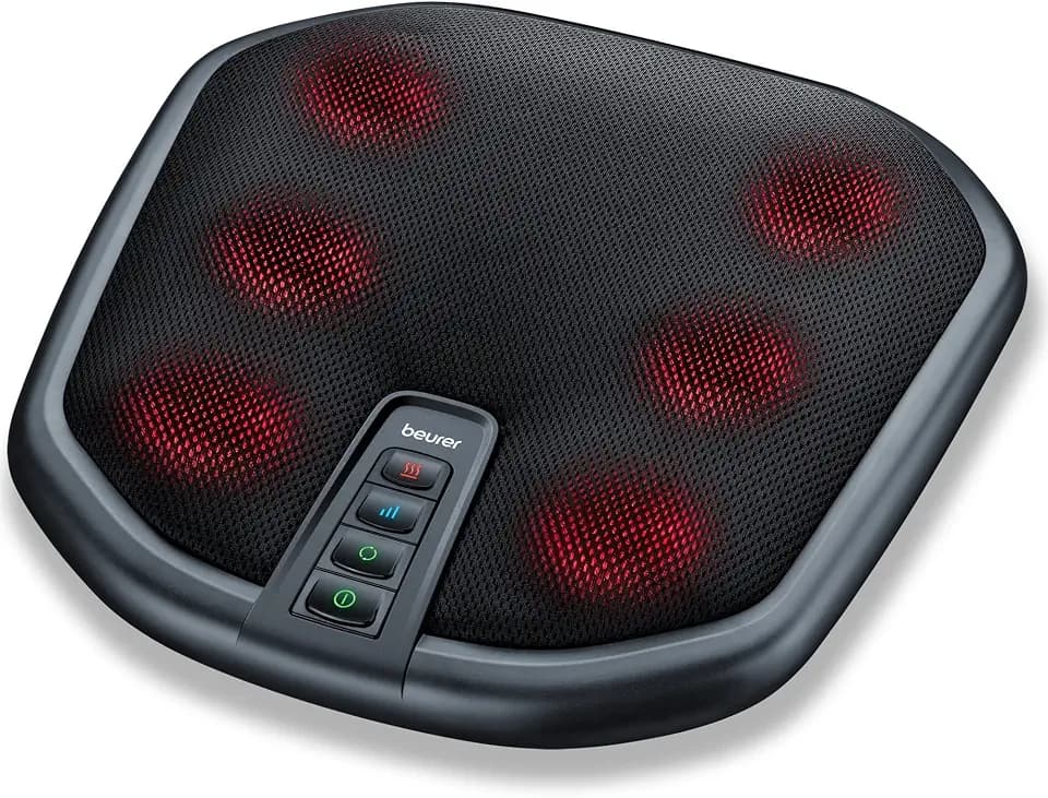 Beurer FM 70 Shiatsu Fuß- und Rückenmassagegerät, wohltuende Massage mit zuschaltbarer Wärmefunktion zur Linderung von Verspannungen, angenehmes Material, mit Abschaltautomatik