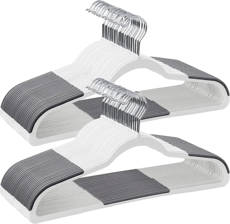SONGMICS Plastic Clothes Hangers, Pack of 50, Space-Saving
