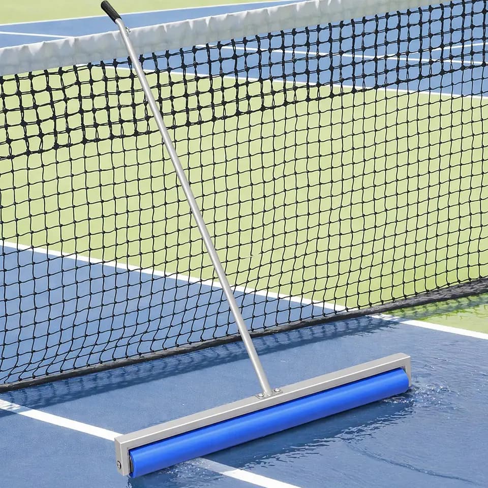 Tennis Court Squeegee, 37'' Lightweight Quick Clearing Tools for Tennis Basketball Sports Court,Silver