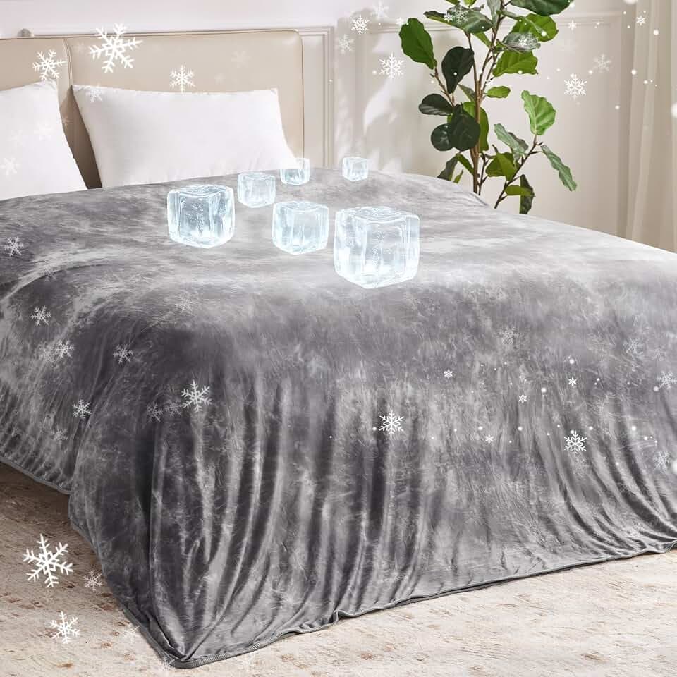 Guohaoi Cooling Throw Blanket for Hot Sleepers, Full Size 60''×90''