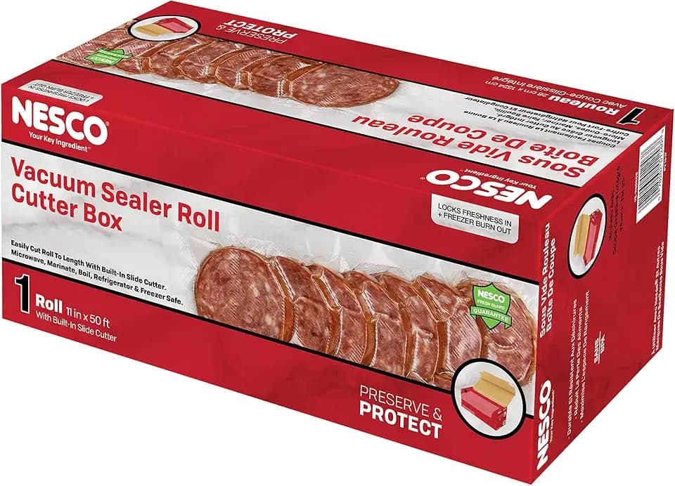 Nesco Vacuum Sealer Cutter Box with 50' of Heavy Duty Vacuum Sealer Roll 11" x 50' BPA Free