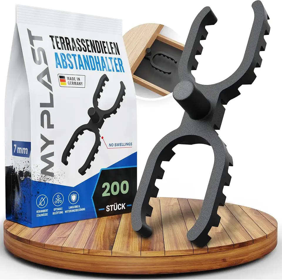 My Plast Terrassen-Abstandhalter offen - 7 mm Fugenbreite, 200 Stück