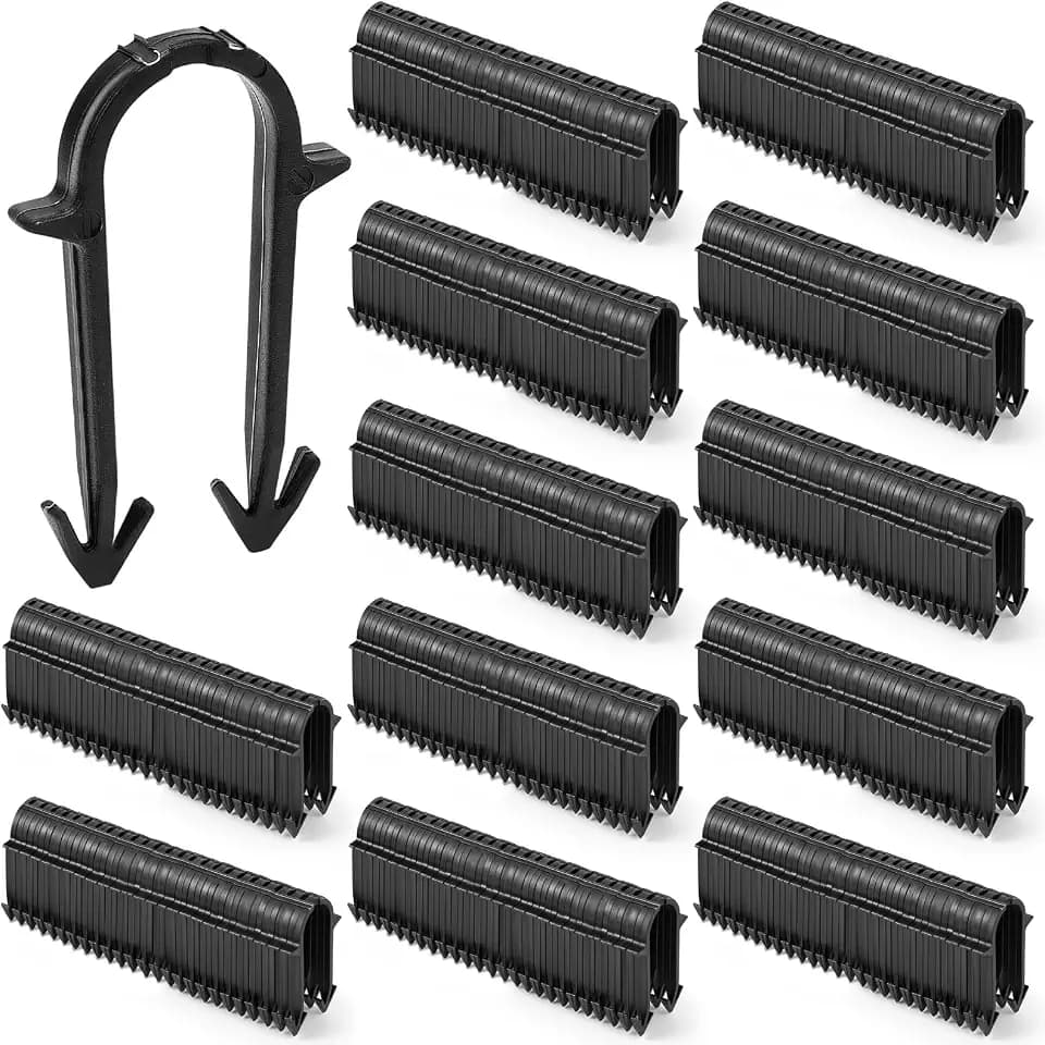 Beeveer 300 Pcs Pex Pipe Staple for Foamboard Stapler 1.65″ Staples, Black