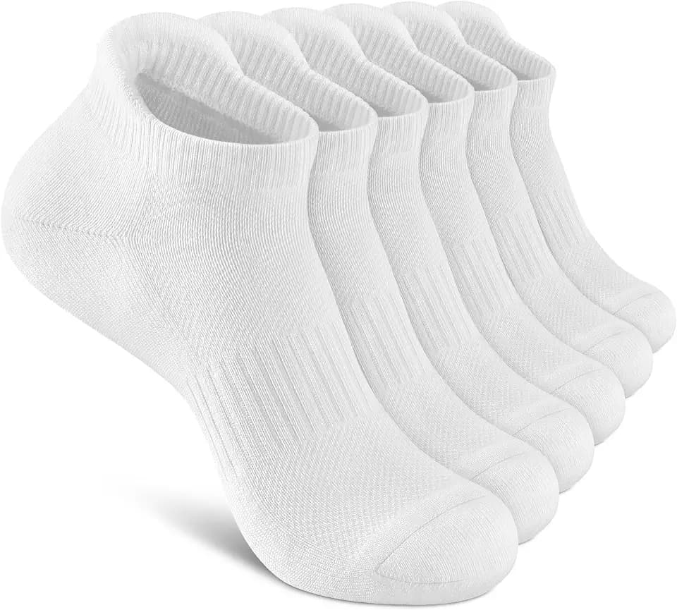 Felicigeely Athletic Running Ankle Socks Cushioned Low Cut Men Women 6 Pack