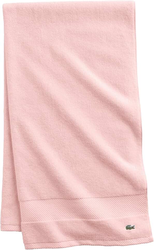 Lacoste Heritage 100% Supima Cotton Bath Towel 30" x 54", Light Pink