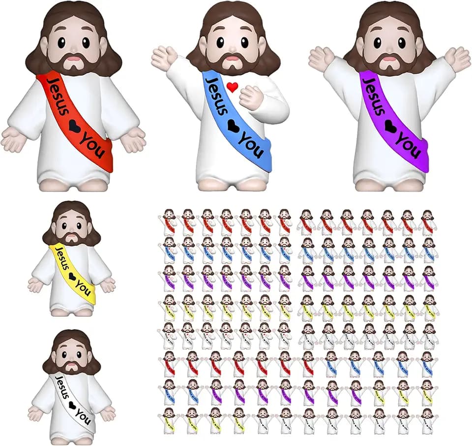 105 Pcs Little Jesus Figures, Mini Jesus Figurines Tiny Statues