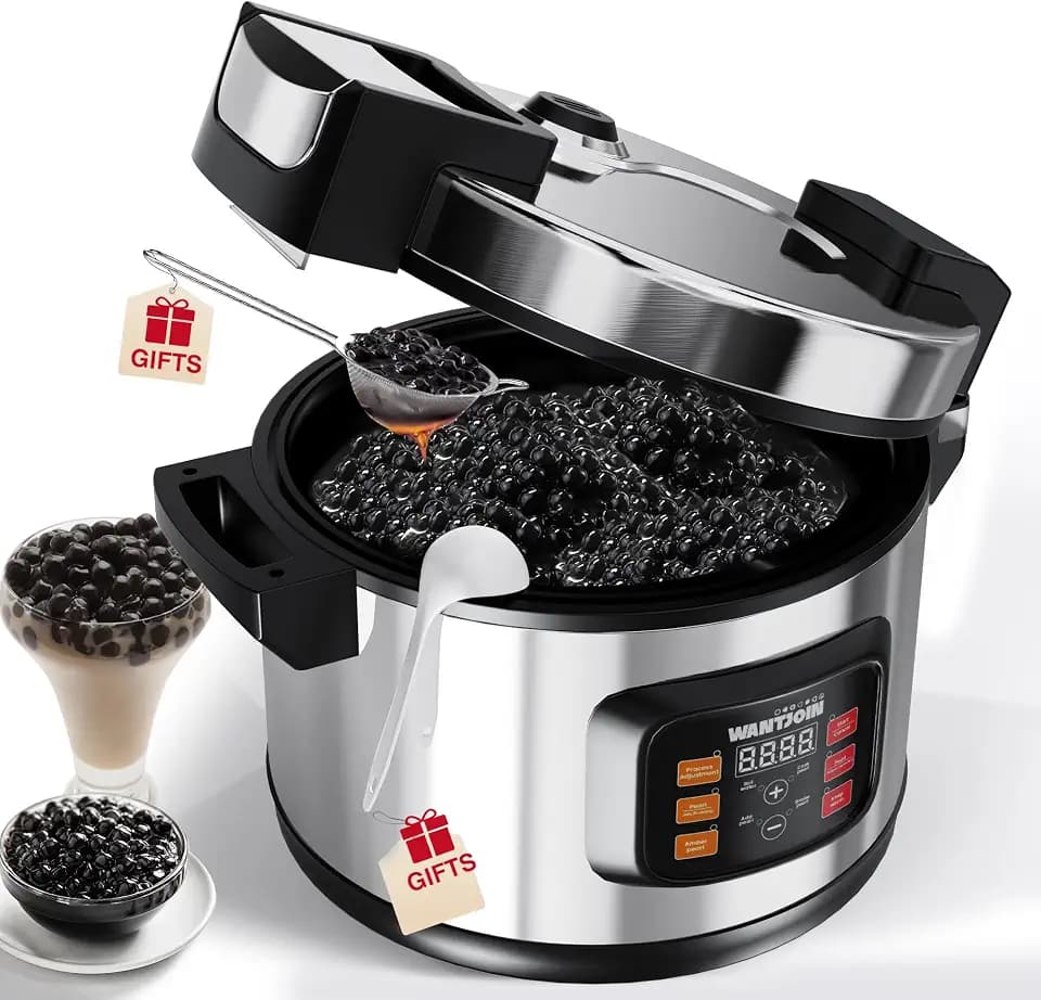 WantJoin Boba Cooker - 12L Commercial Boba Maker Machine for Pearls, Bubble Tea, Suit for Restaurants, Milk Tea Stores, Dessert Stores, 1850W
