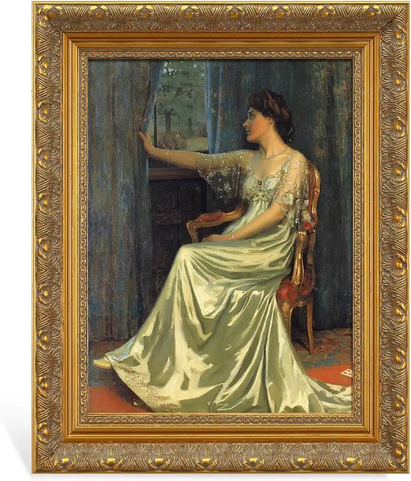 Vintage Wood Canvas Frame for 9x12 Oil Paintings Art Prints,Gold