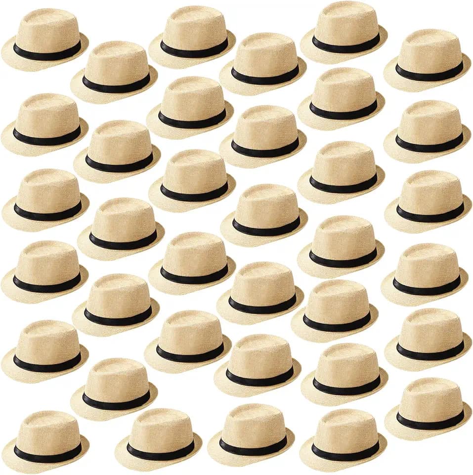 Suhine 36 Pcs Fedora Hat Bulk for 20s Party Supplies