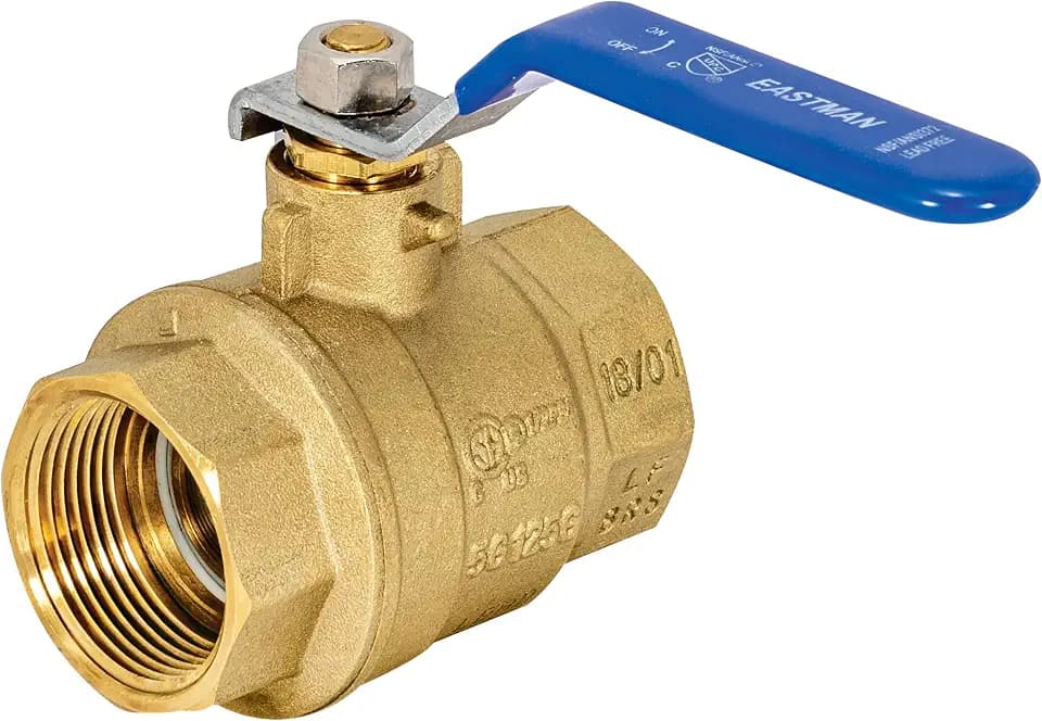 Eastman 1-1/4 Inch IPS Heavy Duty Full Port Ball Valve, Brass Plumbing Fitting, 20051LF