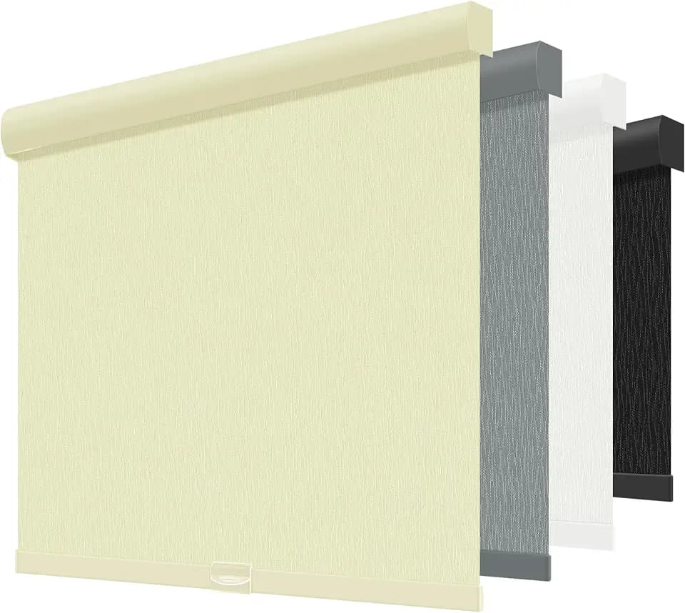 ChrisDowa Blackout Window Shades, Cordless Roller Blinds for Indoor Windows