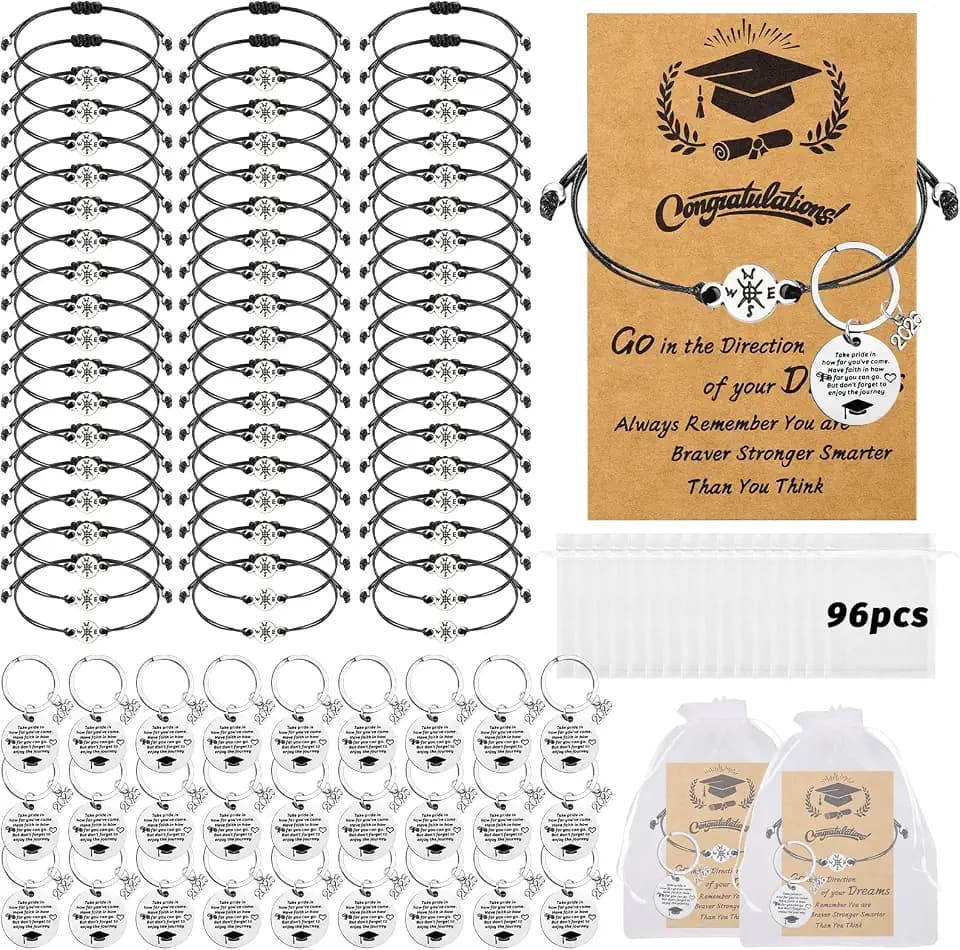 LUYI Back to School Gifts for Students, 24 Set First Day of School Gift Set with Student Keychains,Back School Party Favors