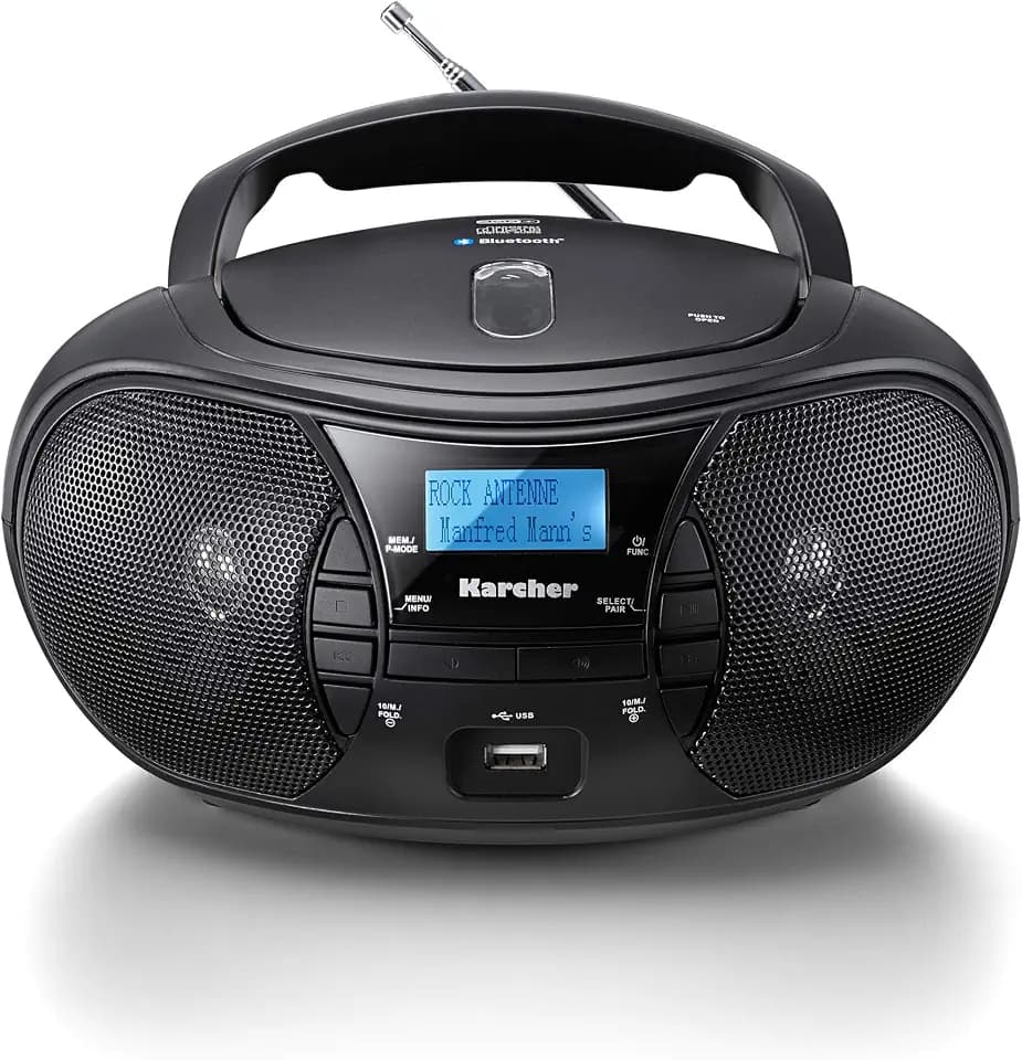 Karcher RR 5028D - tragbares DAB+ Radio mit CD-Player, Bluetooth, USB