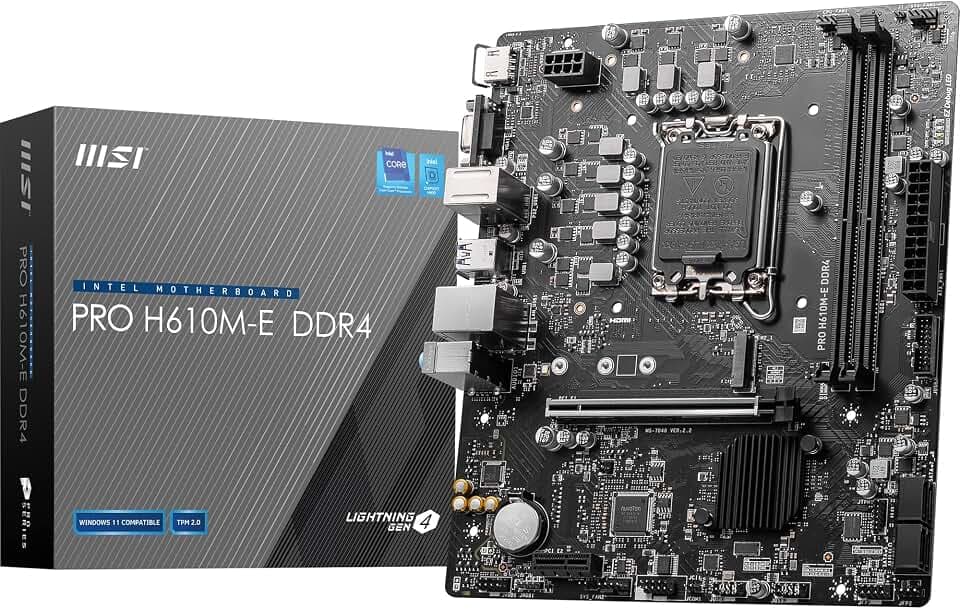 MSI PRO H610M-E DDR4 - LGA 1700 Micro-ATX Mainboard