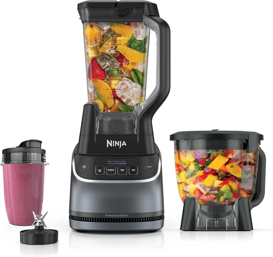Ninja UltraCrush Pro Kitchen System, 1500W, 72oz Blender, Silver, BP401