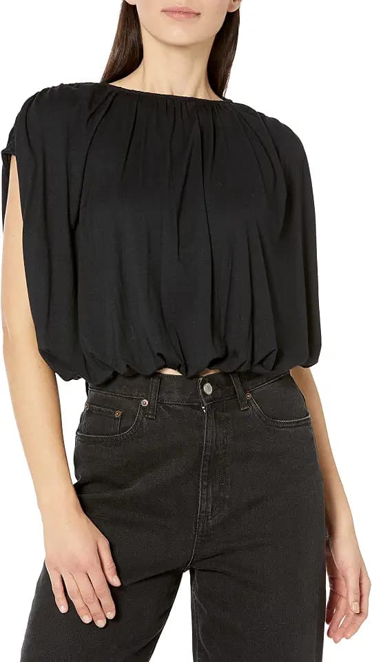 Velvet by Graham & Spencer Women's Carmen Draped Short Sleeve T Shirt
