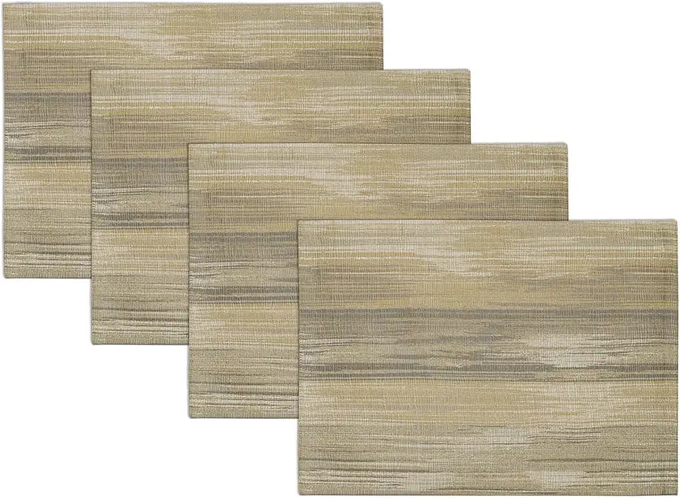 Elrene Home Fashions Villeroy & Boch Radcliffe Jacquard Woven Placemats, 14 Inches x 20 Inches, Set of 4
