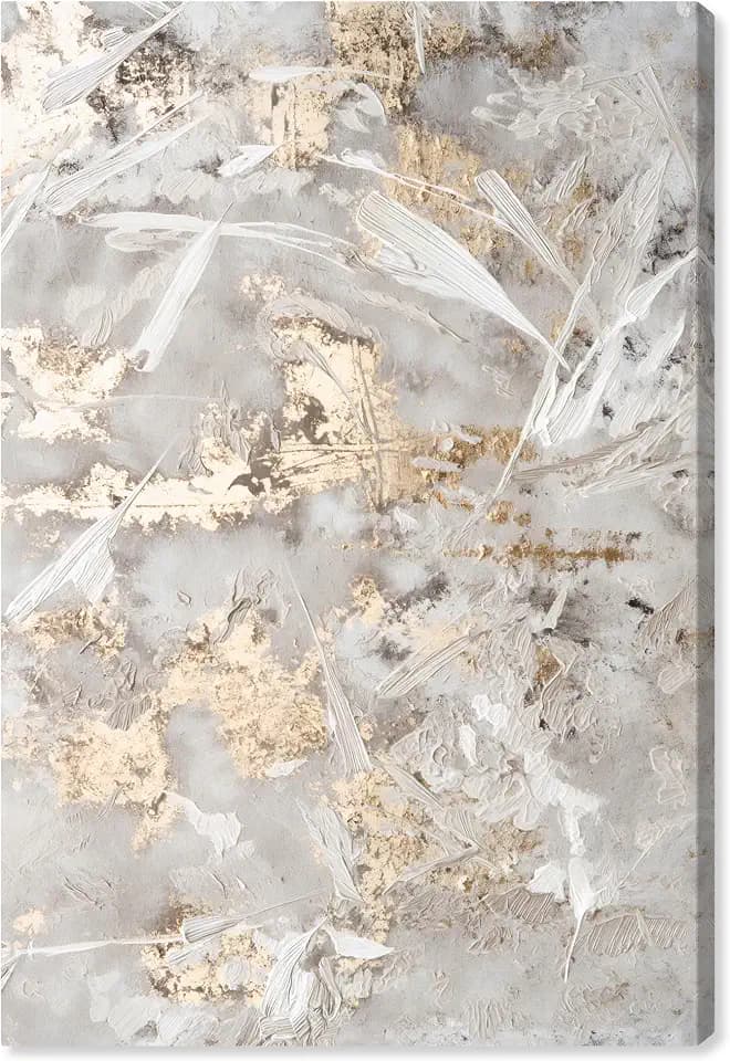 Art Remedy Celestial Gold 2 Canvas Elegant Gold Abstract, Gallery Wrapped, 24" x 36"