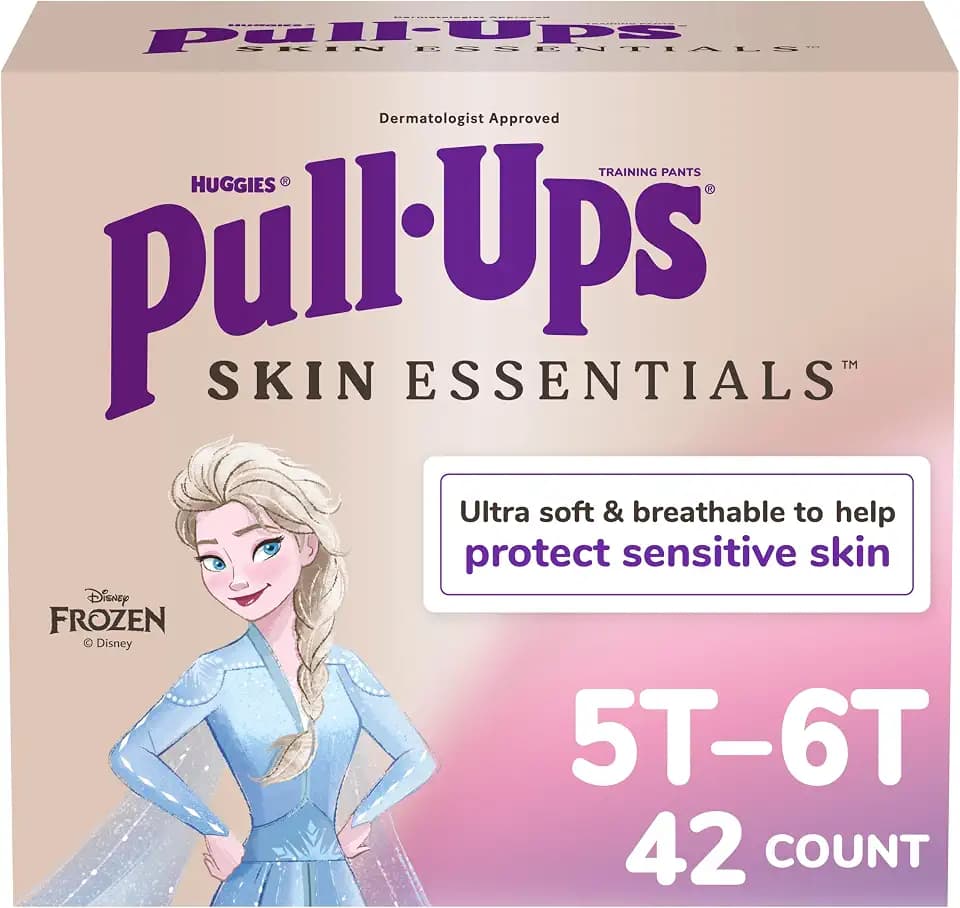 Pull-Ups Girls' Skin Essentials Potty Training Pants, Training Underwear, 5T-6T (46+ lbs), 42 Ct