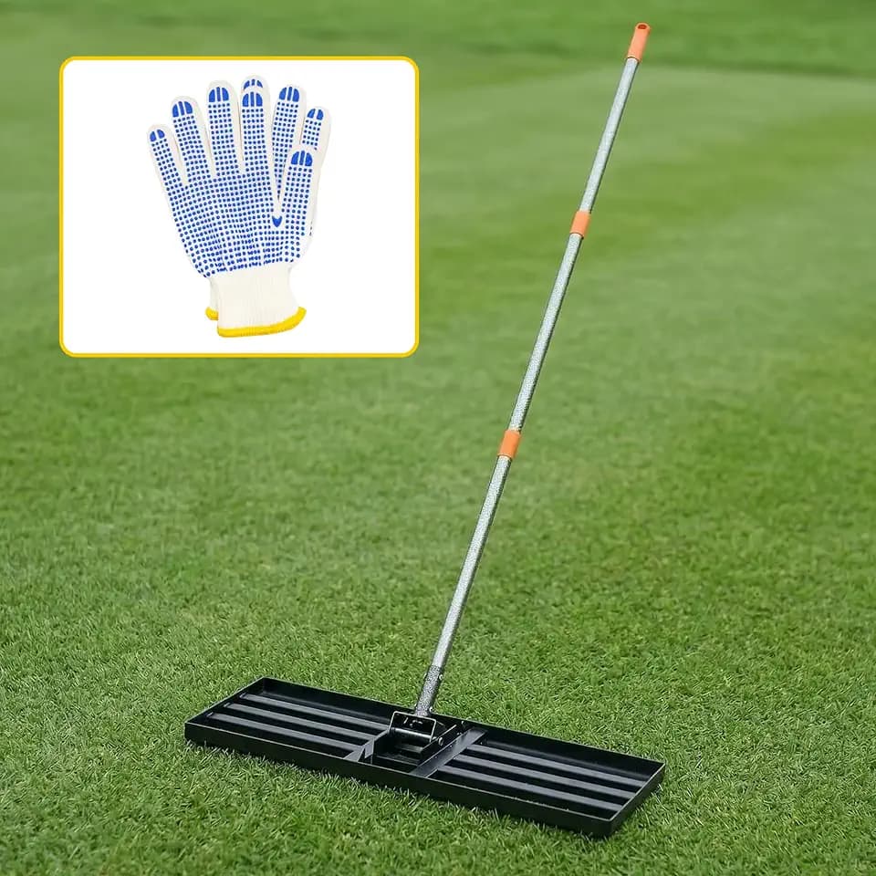 Lawn Leveling Rake 36x10 Inch, 6FT Heavy-Duty Carbon Steel Lawn Leveler – Yard Leveling Rake for Soil, Sand, Grass, Perfect for Lawn Repair, Pit Filling & Garden Maintenance