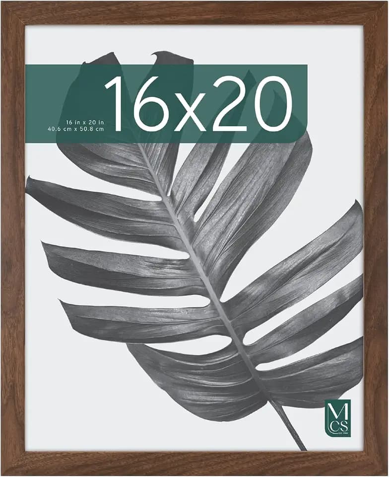 MCS Studio Gallery Poster Frame, 16x20, Walnut Woodgrain