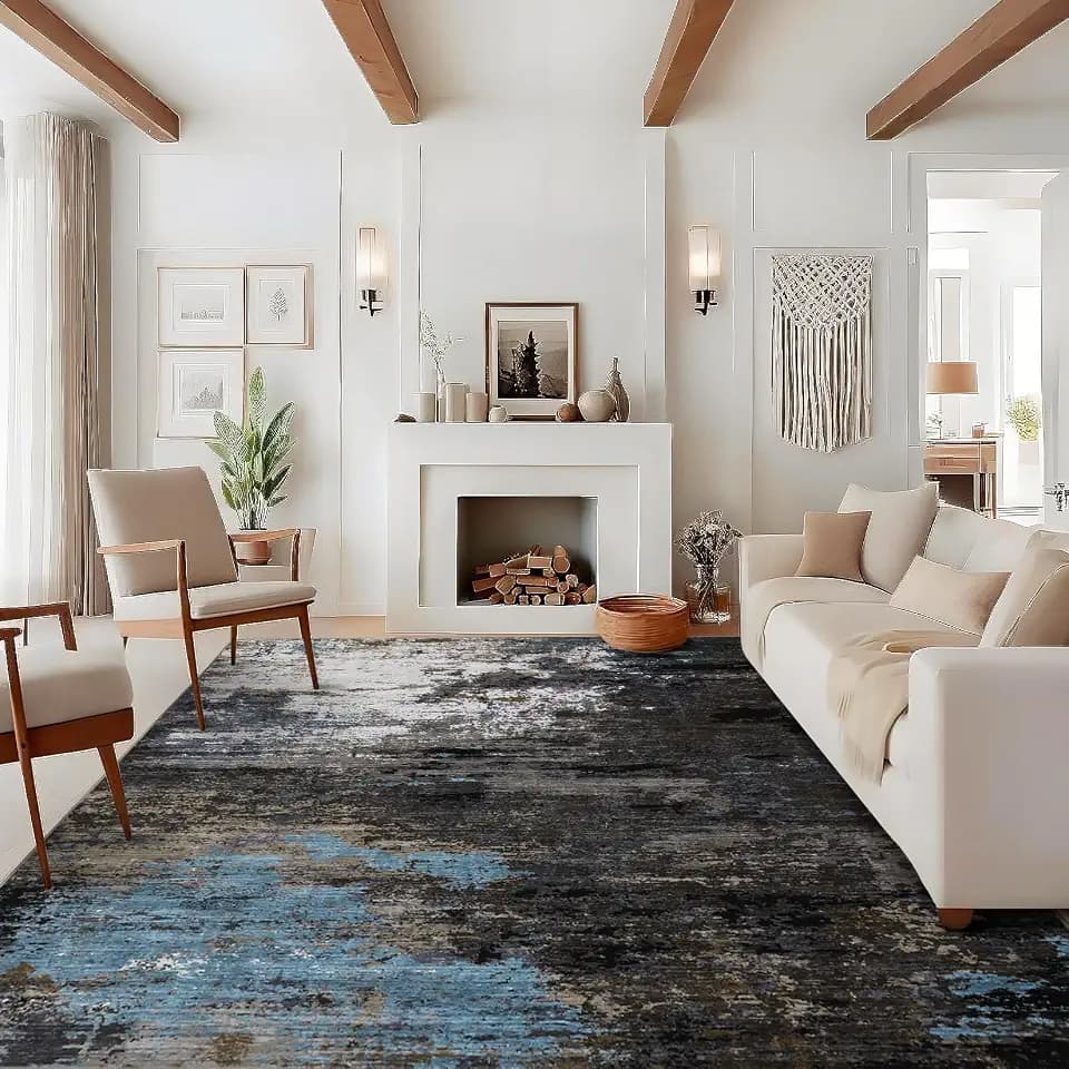 GarveeHome Abstract Area Rugs 5x7 Ultra-Soft Modern Indoor Grey Brown